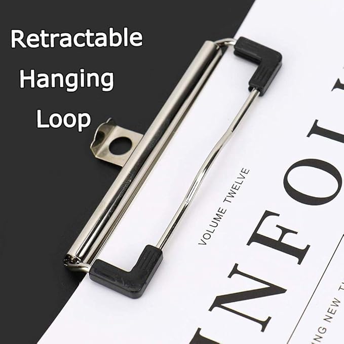 Meetory 10 Pack Mountable Clipboard Clips, Spring Loaded Surface Mount Handle - Image 5