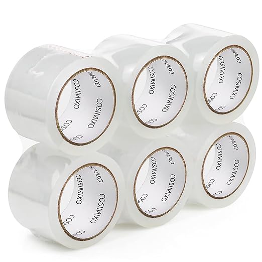 COSIMIXO Heavy Duty Packing Tape 2.7mil x 3.0" x 60 Yards, 6 Rolls, Industrial by COSIMIXO