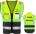 YOWESHOP High Reflective Visibility Safety Vest Custom Your Logo Safety Workwear by YOWESHOP