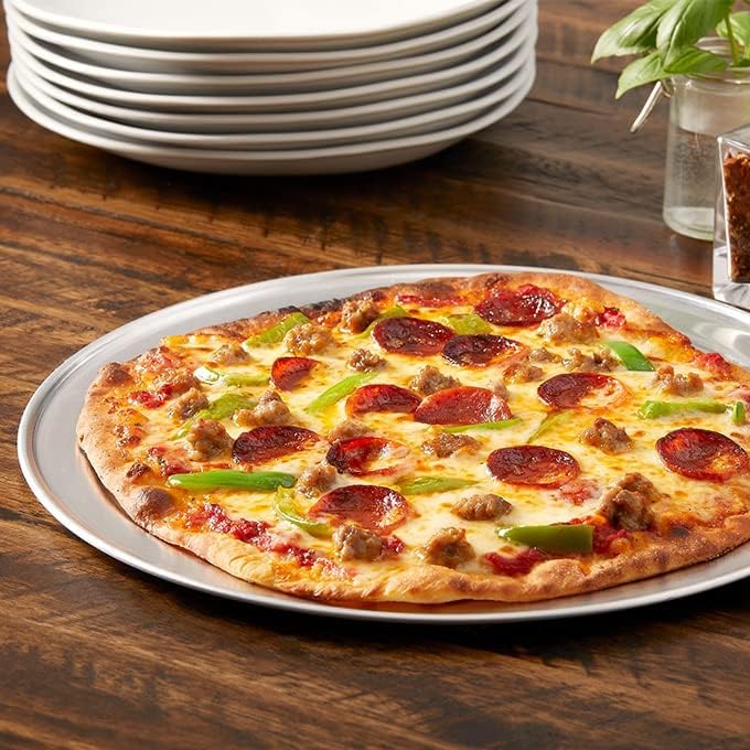 American Metalcraft TP13 Wide Rim Pizza Pan, Aluminum, 13-Inches, Silver - Image 4