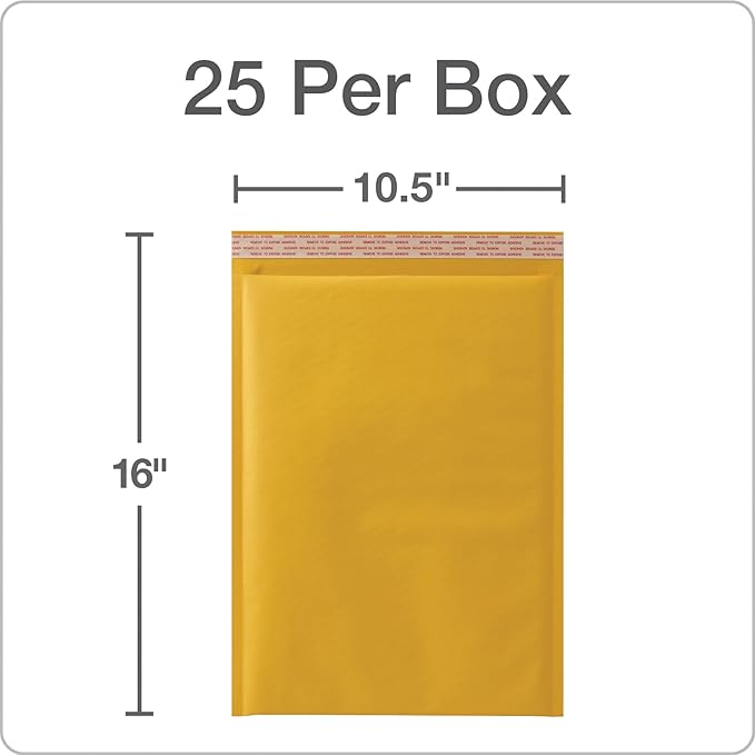 Quality Park Large Bubble Mailers, 10.5 x 15 Shipping Envelopes, Durable Brown - Image 6