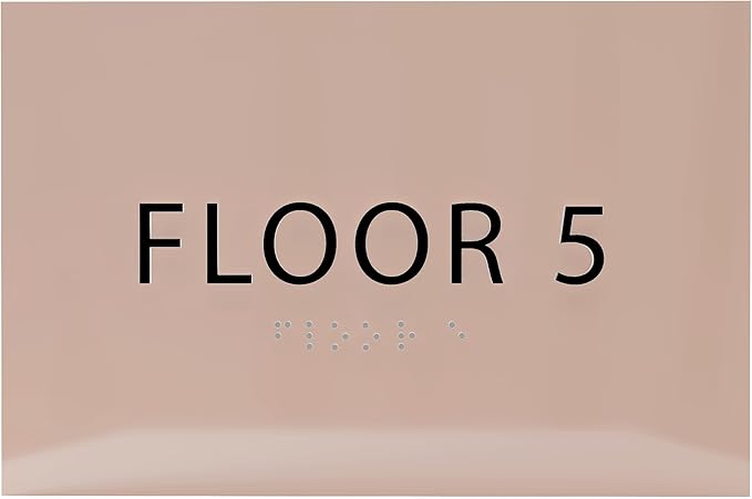 6" X4" Floor 5 Sign by ADACentralSigns
