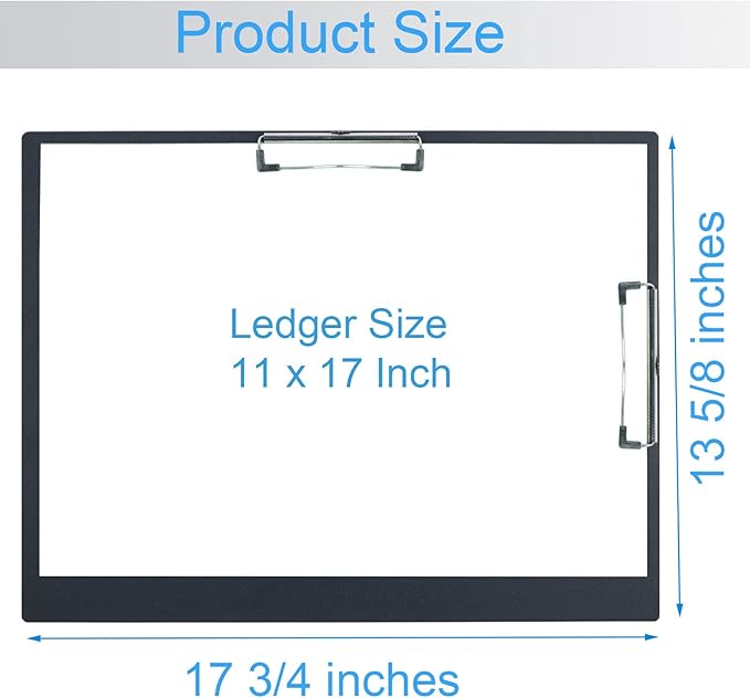 Acocony 11x17 clipboard Double Clip Extra Large Clipboard Low Profile Clip 11 x - Image 3