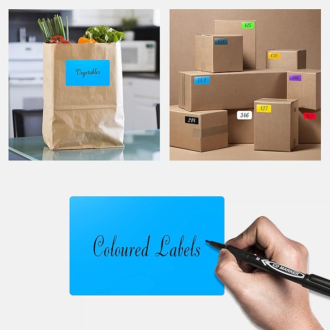 Rectangle Labels Sticker 3×5 Inch Vinyl Floor Stickers Color Coding Name Tags - Image 2
