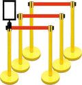 Retractable Stanchion, 6 SPECIALTY Posts + Signframe by VIP+Crowd+Control