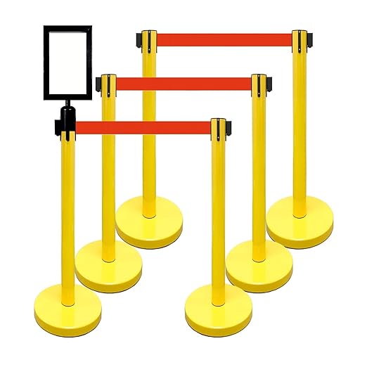 VIP Crowd Control Retractable Belt Stanchion Queue Safety Barrier Set by CrowdControlCenter