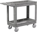 2-Tier Rolling Tool Cart, Heavy-Duty Plastic Service Cart by Unknown