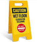Caution Wet Floor Closed for Cleaning Do Not Enter Sidewalk Sign Kit, 10x16 by SigoSigns