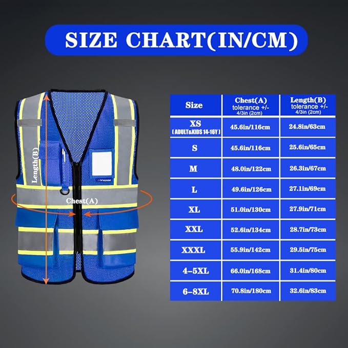 AYKRM 11 color High Vis Reflective Safety Vest - Image 4