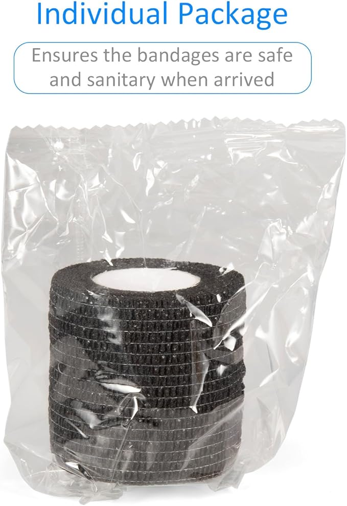 24 Pack Self Adherent Cohesive Wrap Bandages Non Woven Cohesive Bandage Elastic - Image 6