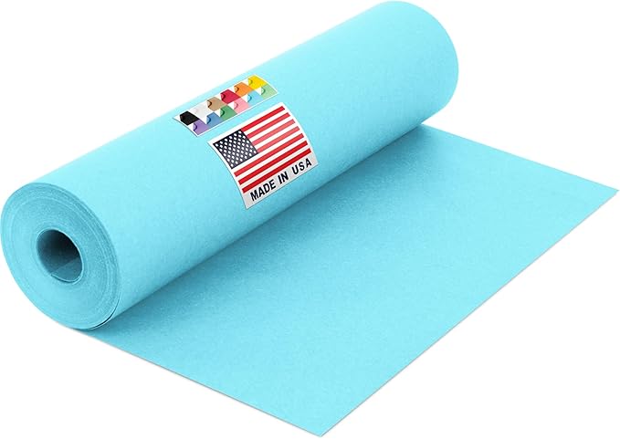 USA Made 12" x 1200" Light Blue Paper Roll, 45 lbs Thickness, American Quality by Paclord