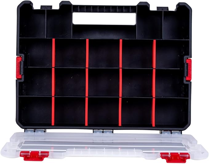2-Pack Small Parts Organizer Box – Stackable Hardware Storage Organizer Case - Image 6