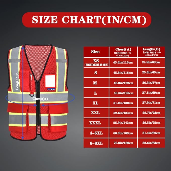 AYKRM 11 color High Vis Reflective Safety Vest - Image 2
