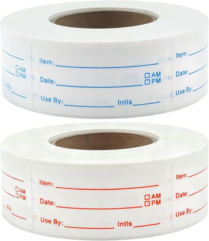 1200 Pieces Removable Food Labels Stickers, 2 Rolls 1x3 Inch Freezer Labels by Unknown