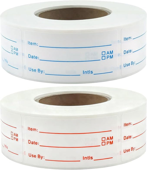 1200 Pieces Removable Food Labels Stickers, 2 Rolls 1x3 Inch Freezer Labels by Unknown