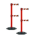 Montour Line MSR630D Set of 2 Retractable Belt Barrier Stanchion, Heavy-Duty by Montour+Line