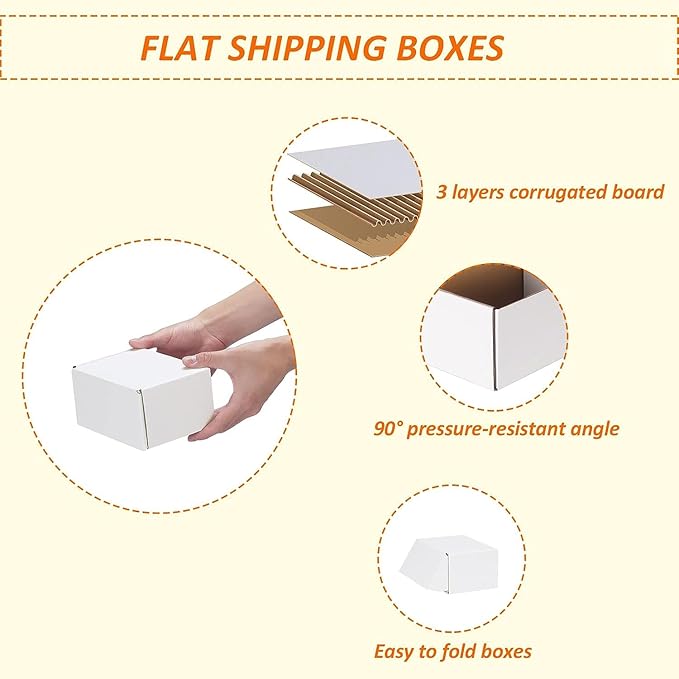 HORLIMER 6x4x3 inches Shipping Boxes Set of 50 - Image 3