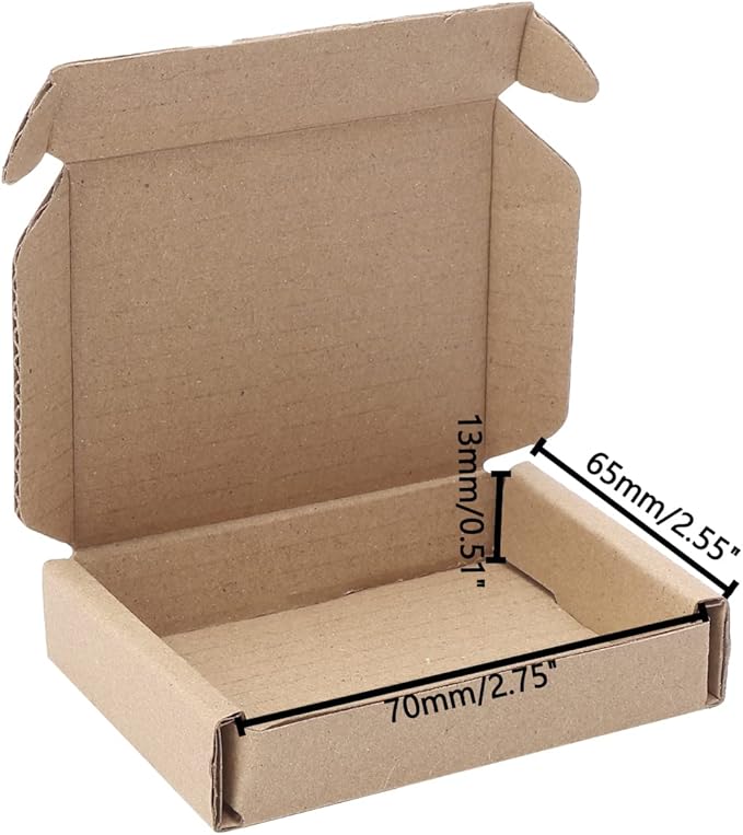 Ellbest 50pcs Packing Boxes 1.5mm Thick Cardboard, 3.4 x 2.6 x 0.7inches Mini - Image 2