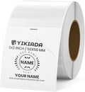 Clear Thermal Labels Vinyl 2 × 2 Inch Self-Adhesive Square Stickers Roll by YIKIADA