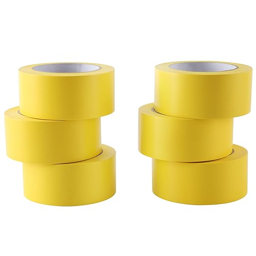 Lichamp 6 Rolls Vinyl Tape, Premium Safety Marking and Traffic Floor Marking by Lichamp