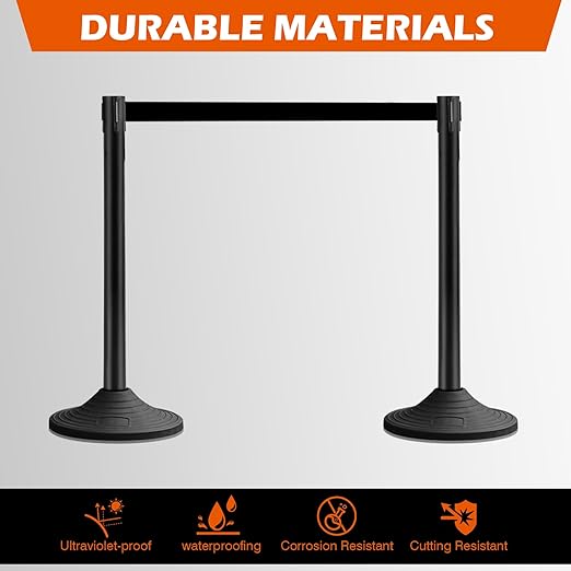 6 Pack Black Crowd Control Stanchions - Image 6