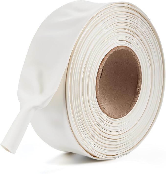 Chanzon 2:1 Ratio - 80Ft Roll - 2" White Heat Shrink Tubing - Electrical Shrink by Chanzon
