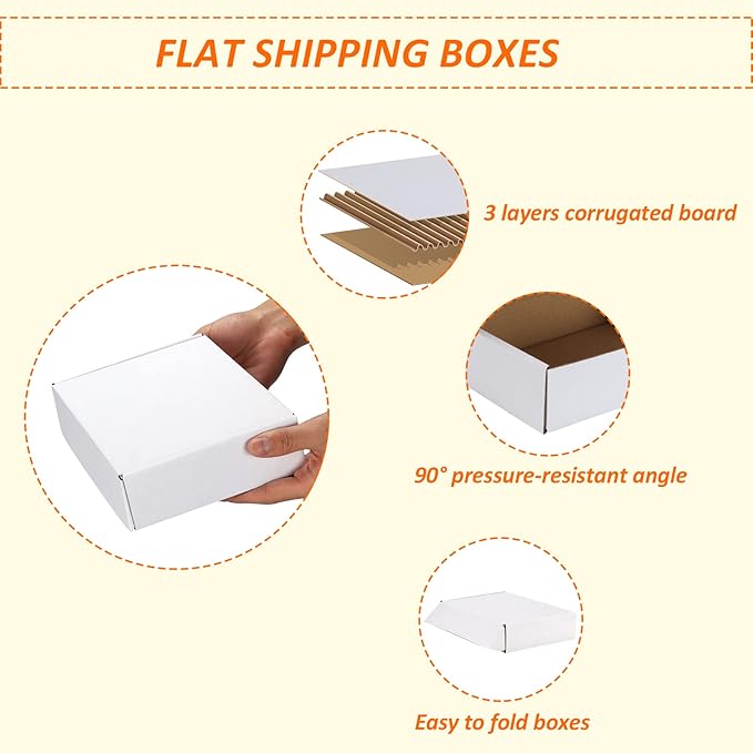 HORLIMER 9x6x2 inches Shipping Boxes Set of 50 - Image 3