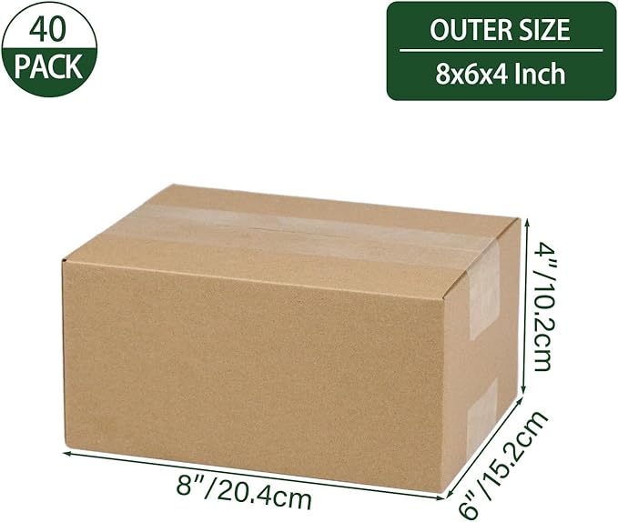 8x6x4 Inches Shipping Boxes Set of 40 - Image 2