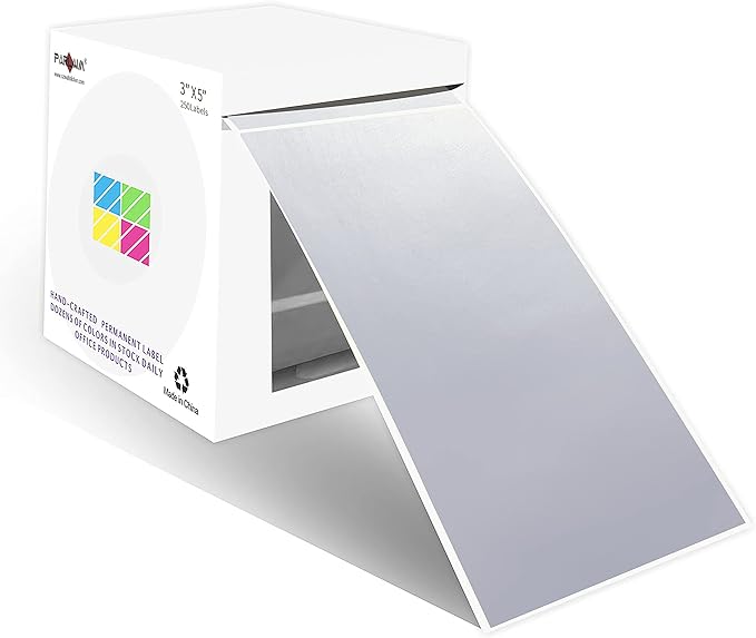 PARLAIM 3 X 5 Inch Rectangle Permanent Adhesive Color Coding Stickers, Square by PARLAIM