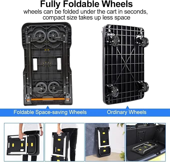 Upgrade Heavy Duty Folding Dolly Cart - Image 6
