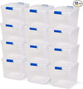 HOMZ 12-Pack Secure Latch, 31 Quart, and Office Organization by Homz