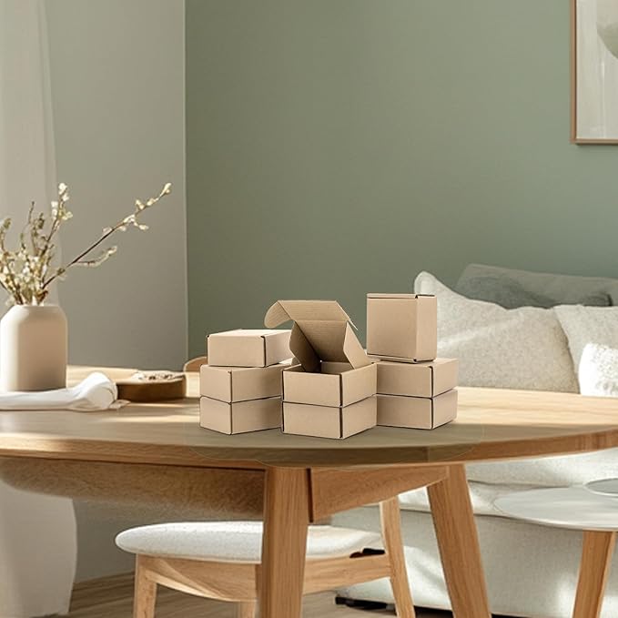 Ellbest 20pcs Mini Packing Boxes, Kraft Paper Boxes, 1.5 mm Thick - Image 8