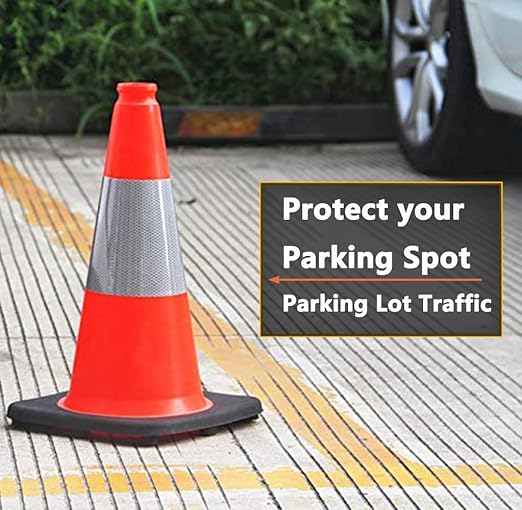 BESEA 18 Inch Orange PVC Traffic Cones - Image 6