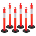 VEVOR 6 Pack Traffic Delineator Posts, 48 inches Traffic Safety Cones by VEVOR