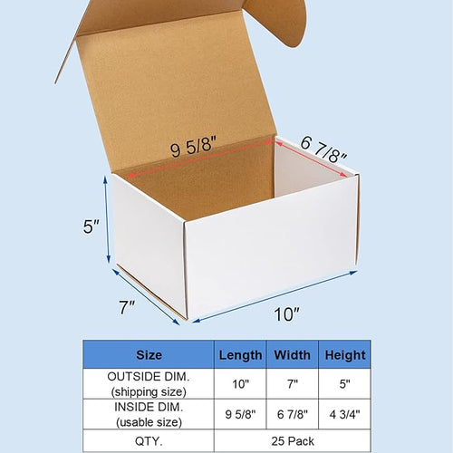 10x7x5" 25 Pack Shipping Boxes - Image 2
