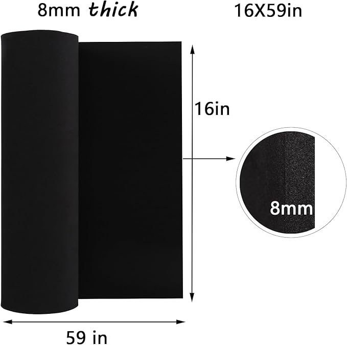 AMZQNART EVA Foam 8mm, Cosplay Foam 16 x 59in Black, Suitable - Image 2