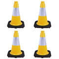 4 Pack 12 Inch Yellow PVC Traffic Cones by OranclUS