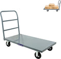 5Seconds Platform Cart Industrial Dolly Heavy Duty 48” X 24” Platform Hand Push by 5Seconds