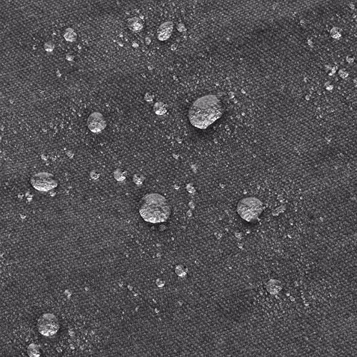 WHITEDUCK 12'x16' Canvas Tarp 18 oz/37 Mil Heavy Duty Water Repellent UV Resistant, Rustproof Grommets, Industrial & Commercial Use Cloth Tarp (Finished Size: 11'6"x15'6", Grey) - Image 2