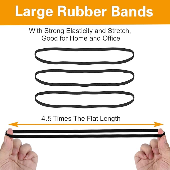 Large Heavy Duty Latex Rubber Bands 12 Inches Trash Can Bands Strong Elastic - Image 4
