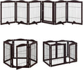 unipaws 132" Extra Wide Dog Gate and Pet Playpen, Free Standing Tall Dog Fence by unipaws