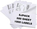 SJPACK 1000 Half Sheet Self Adhesive Shipping Labels, 8.5" x 5.5" Address Labels by SJPACK