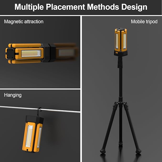 13200mAh Rechargeable Solar Work Light, IPX4 Waterproof - Image 7