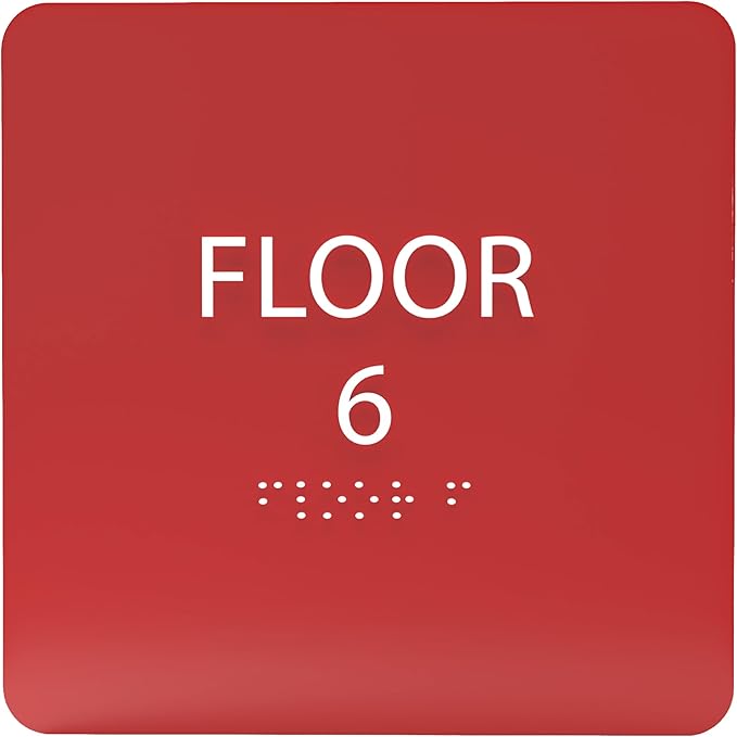 6" X6" Floor 6 Sign by ADACentralSigns