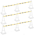 RoadHero 6 Pack 4 FT to 6.9 FT Retractable Cone Bar, Expandable Traffic Cone by RoadHeroUS