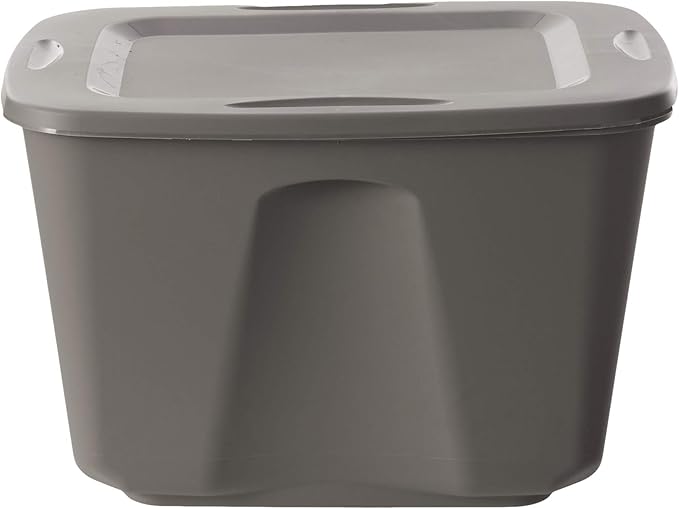 HOMZ 8-Pack Durable Molded Bin, Plastic Storage Containers w/Lids, 18 Gallon - Image 4
