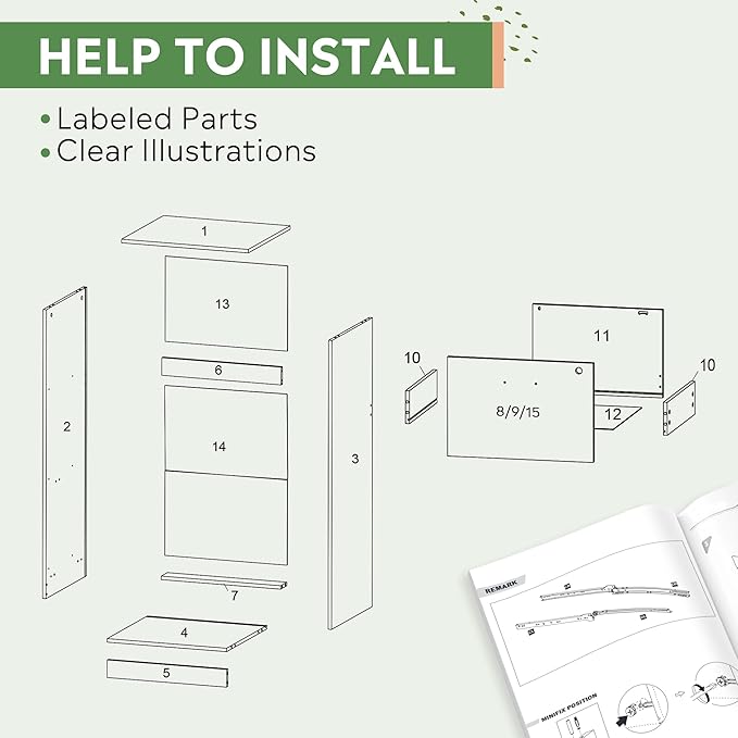 DEVAISE 3 Drawer File Cabinet - Image 5