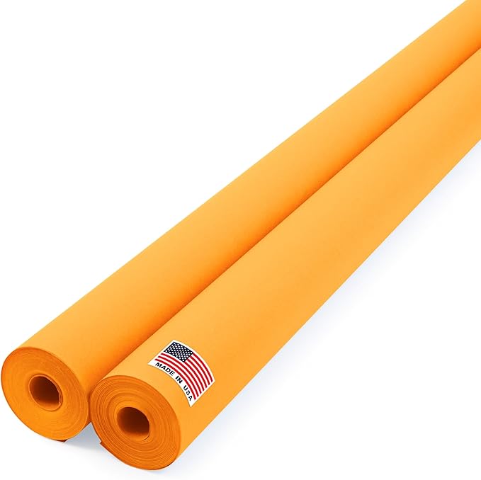 48" x 1200" Orange Kraft Paper Roll, 45 lbs Thickness, Made in USA Colored by Paclord