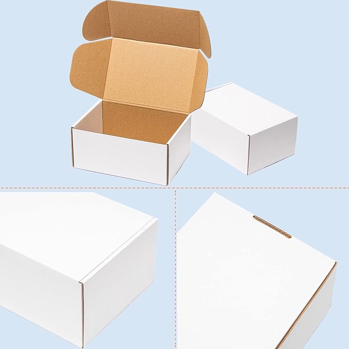 17x11x3" Shipping Boxes 20 Pack White Corrugated Cardboard Mailing Boxes - Image 5