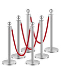 VEVOR Stanchions and Velvet Ropes 6Pcs, Hollow Base by VEVOR
